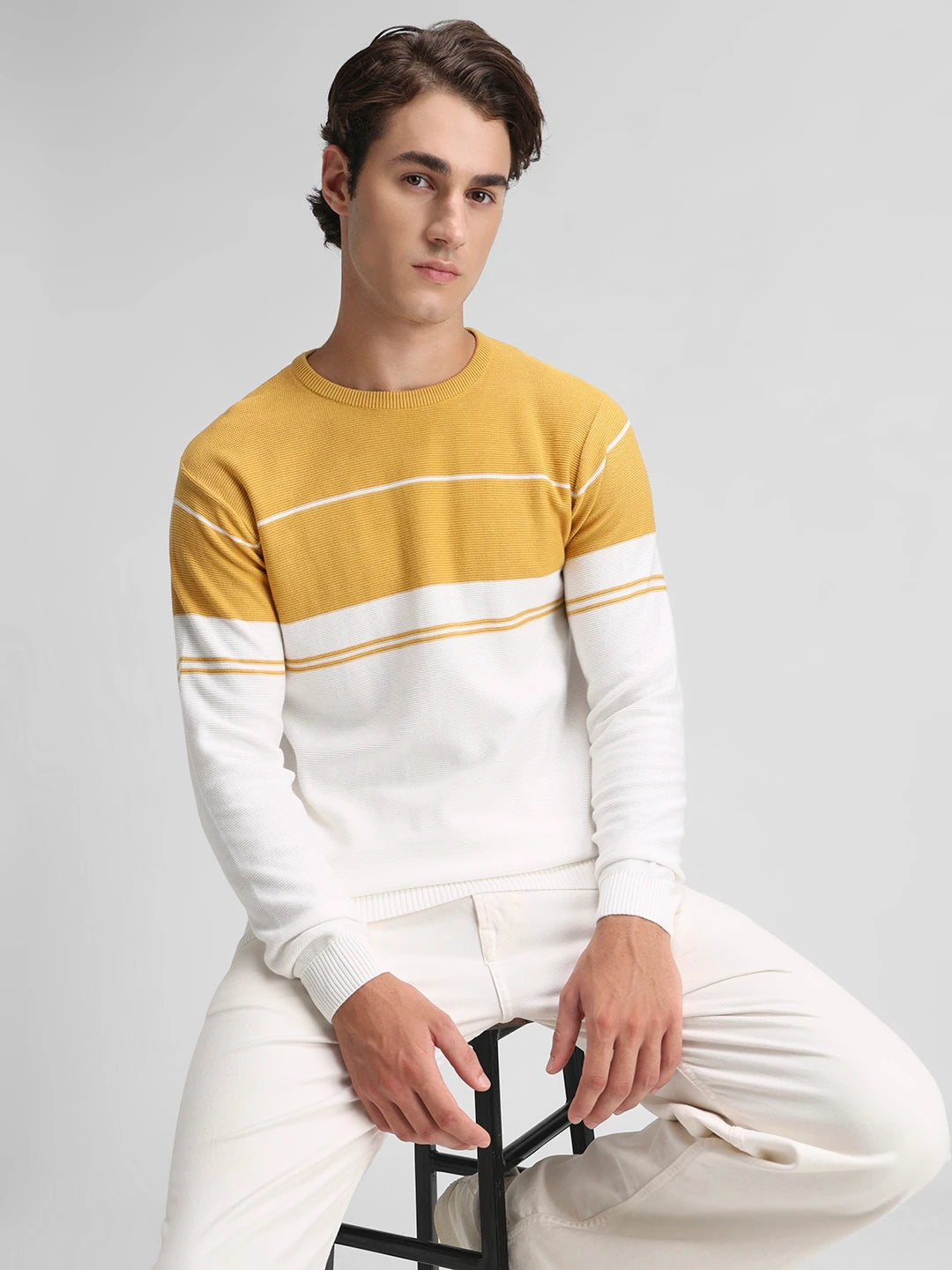 Mustard Striped Sweater