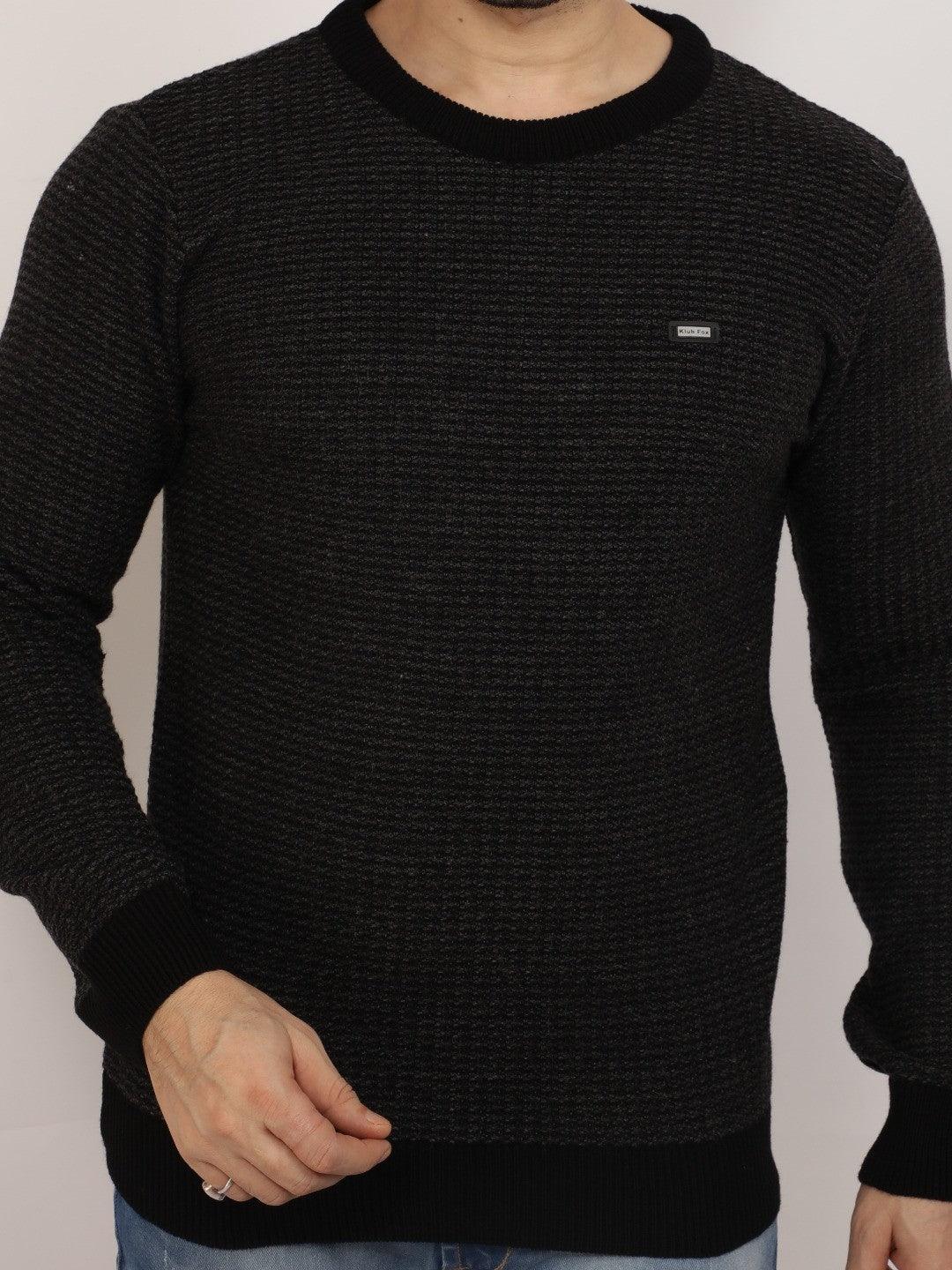 Black Jacquard Sweater