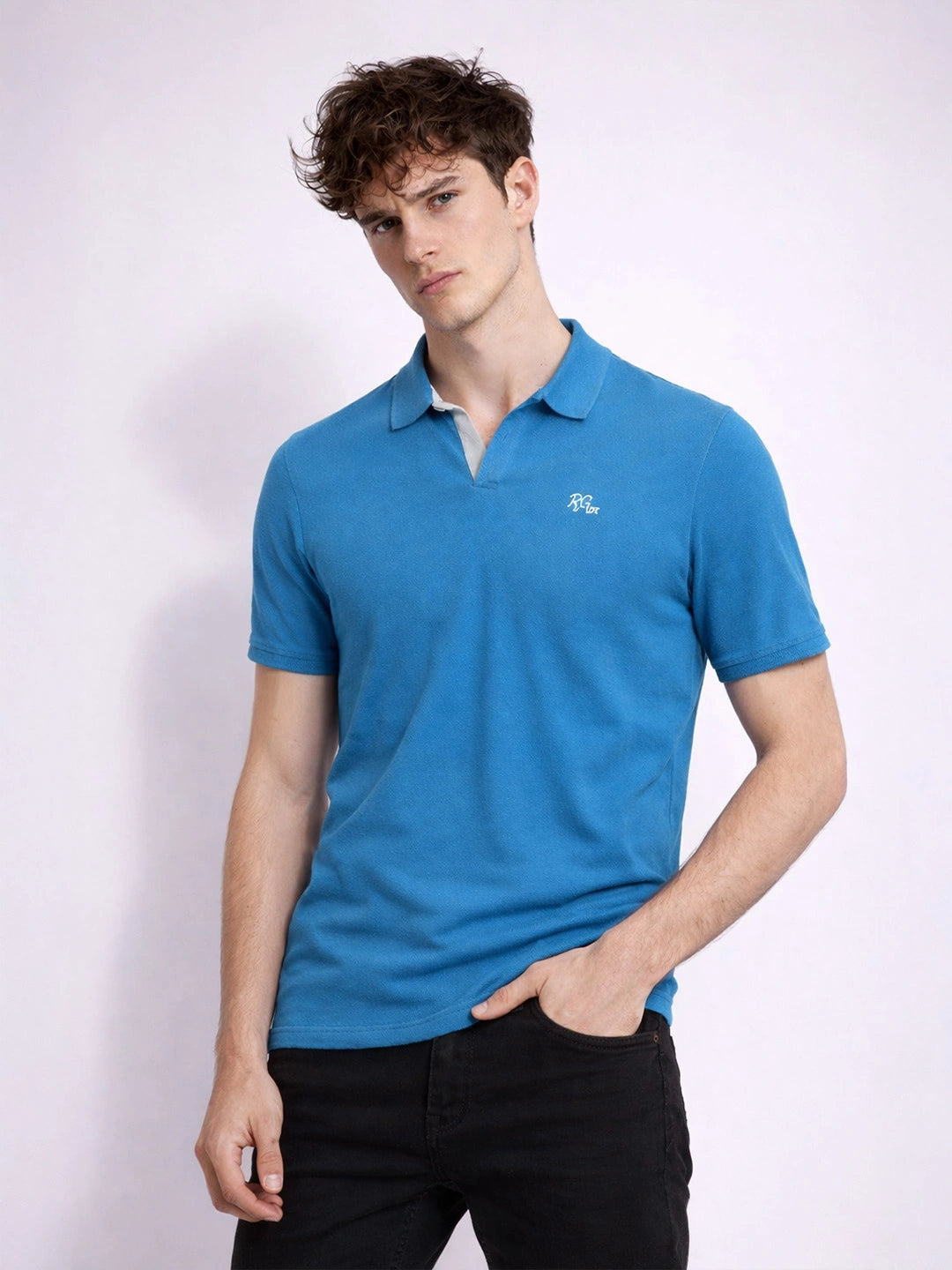 Aero Polo Teal Blue T-Shirt