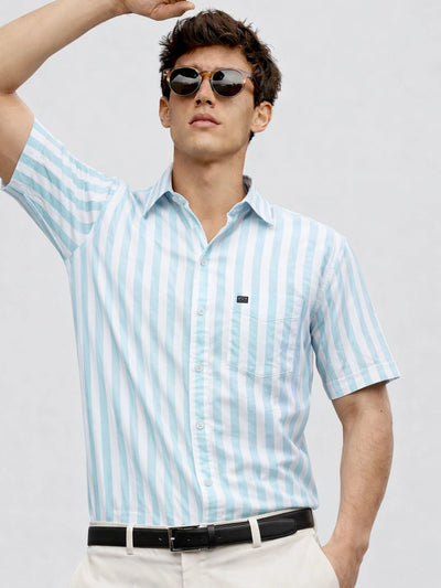 Sky Blue Striped Shirt