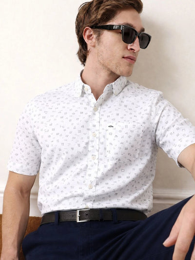 White Printed Shirt