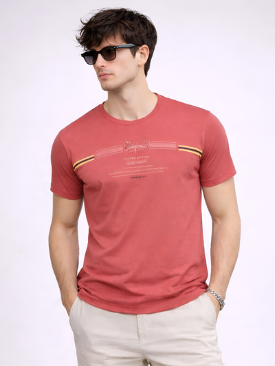 Street Pastel Red Crew T-Shirt