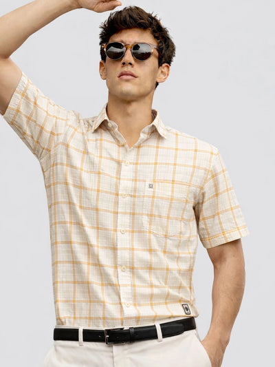 Mustard Checkered Shirt