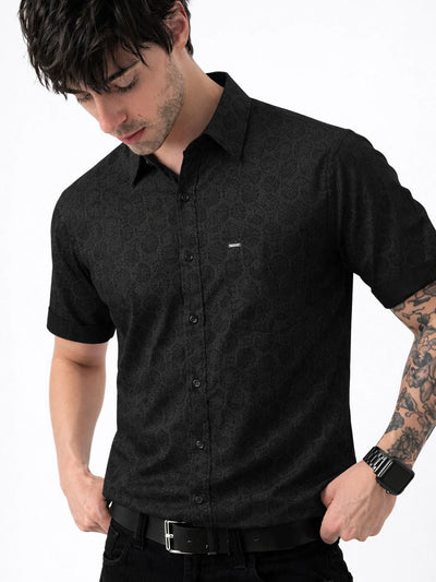 Black Printed Shirt