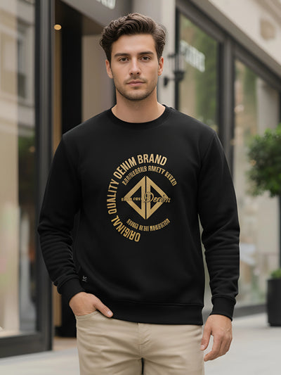 Black Printed Sweatshirt