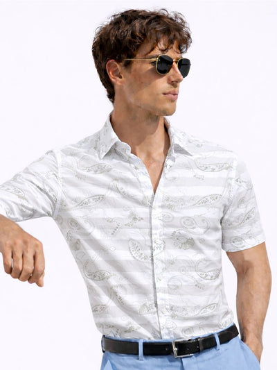 White Printed Shirt