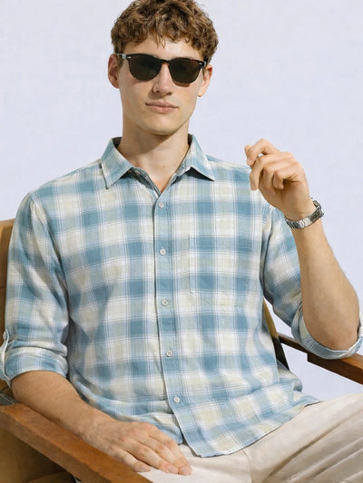 Blue Checkered Shirt