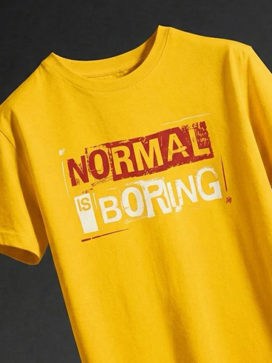 Mustard Yellow Printed T-Shirt
