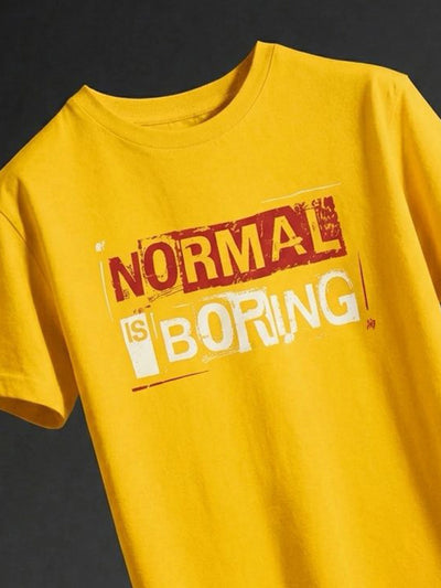 Mustard Yellow Printed T-Shirt