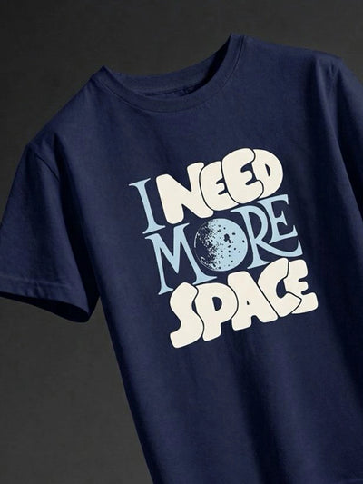 Navy Printed Crew T-shirt