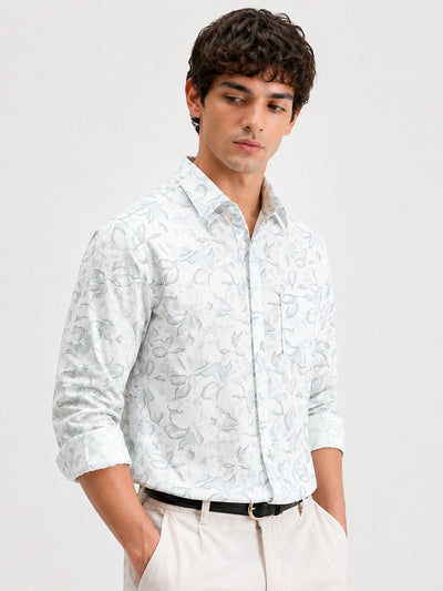 Grey Printed Shirt