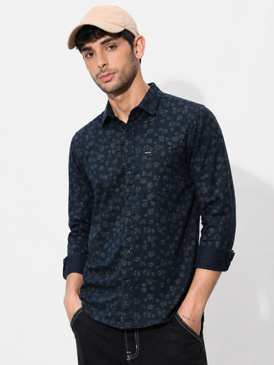Navy Printed Shirt