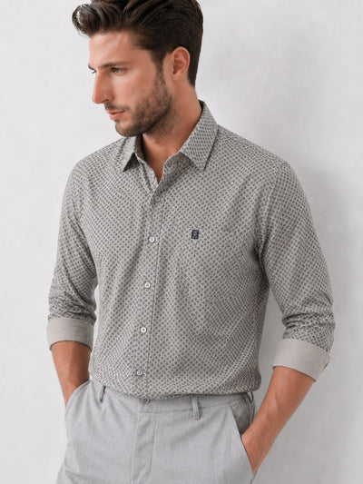 Grey Printed Shirt