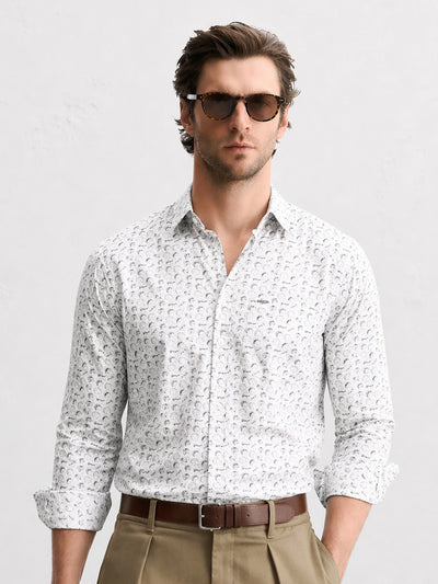 White Printed Shirt