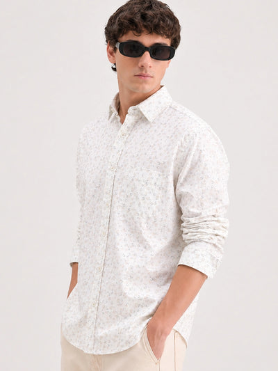 Off White Printed Shirt