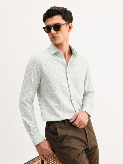 Green Printed Shirt