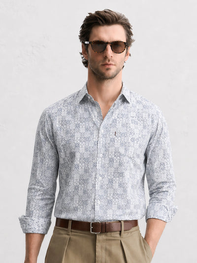 Grey Printed Shirt