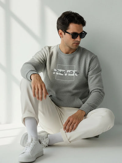 Pista Green Printed Sweatshirt