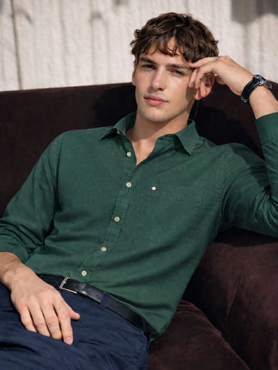 Green Solid Shirt
