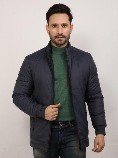 Navy Solid Turtle Jacket
