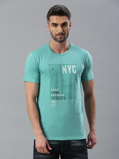Aqua Printed T-Shirt