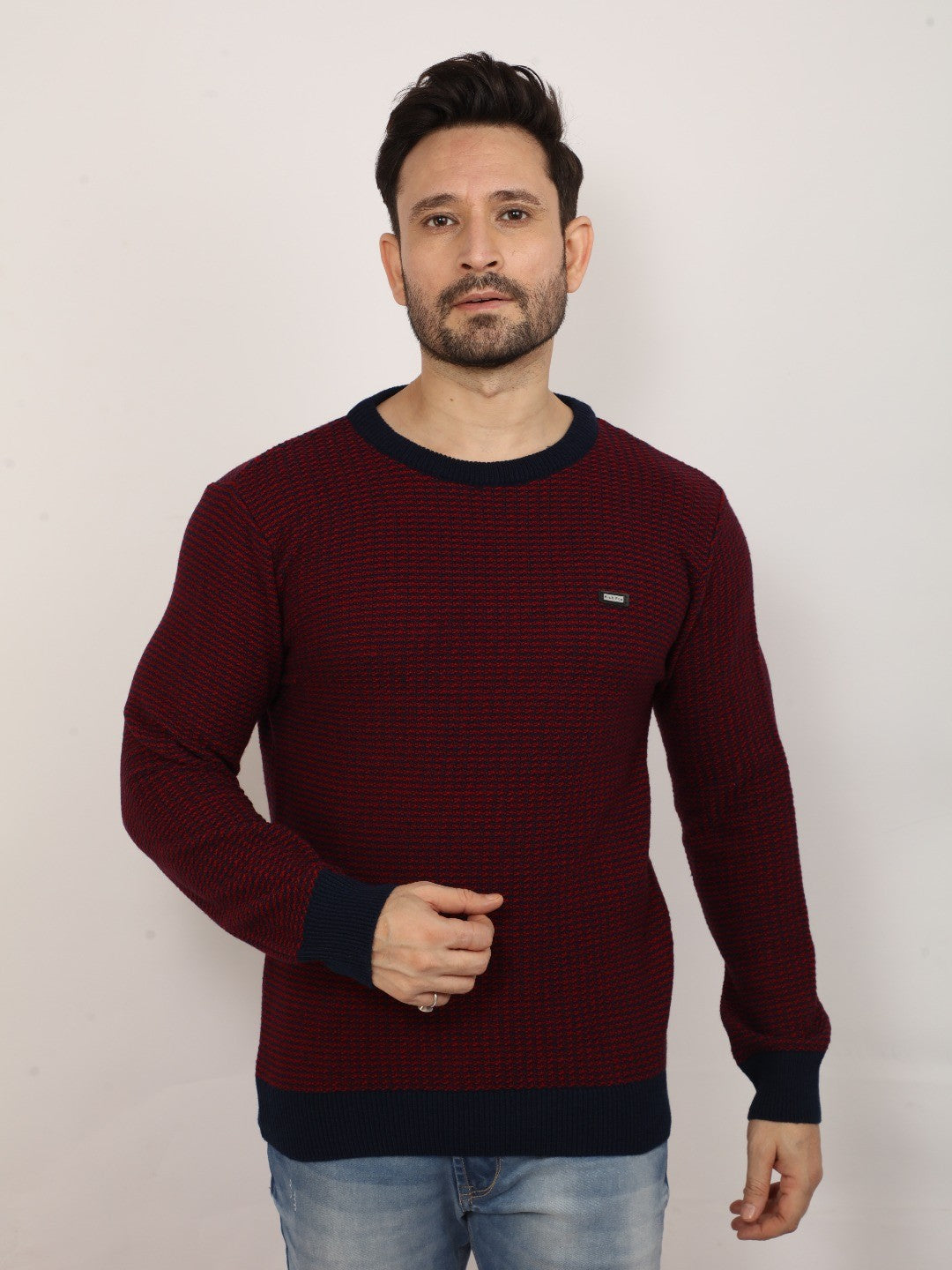 Red Jacquard Sweater