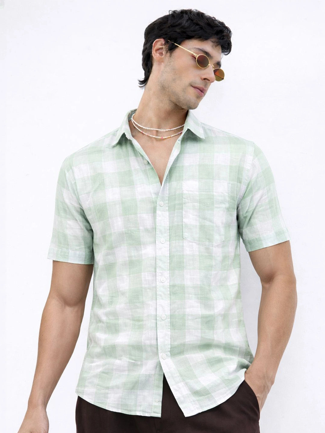 Green Checkered Shirt