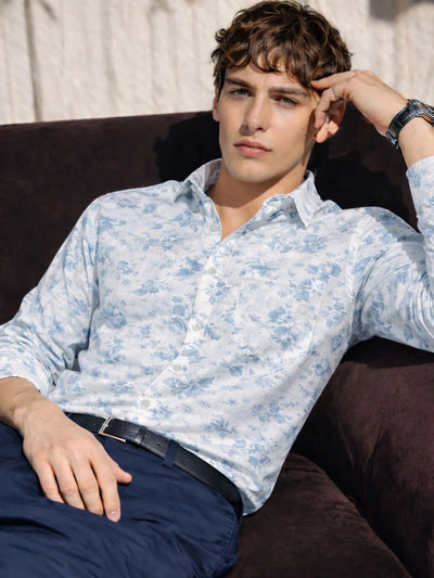Blue Printed Shirt