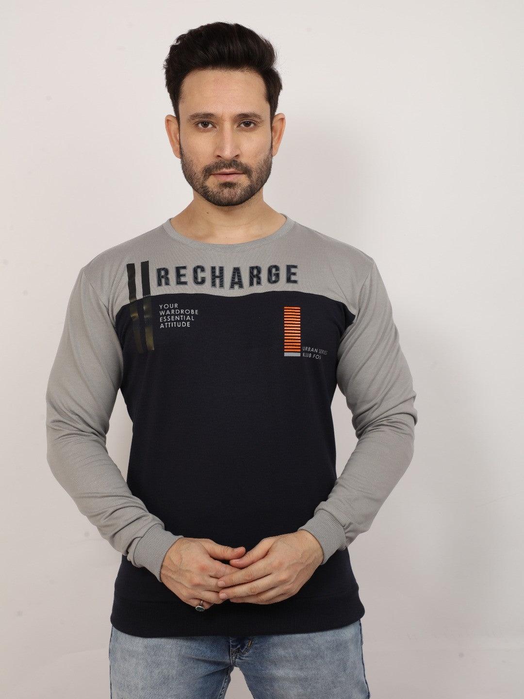 Grey Printed Sweatshirt