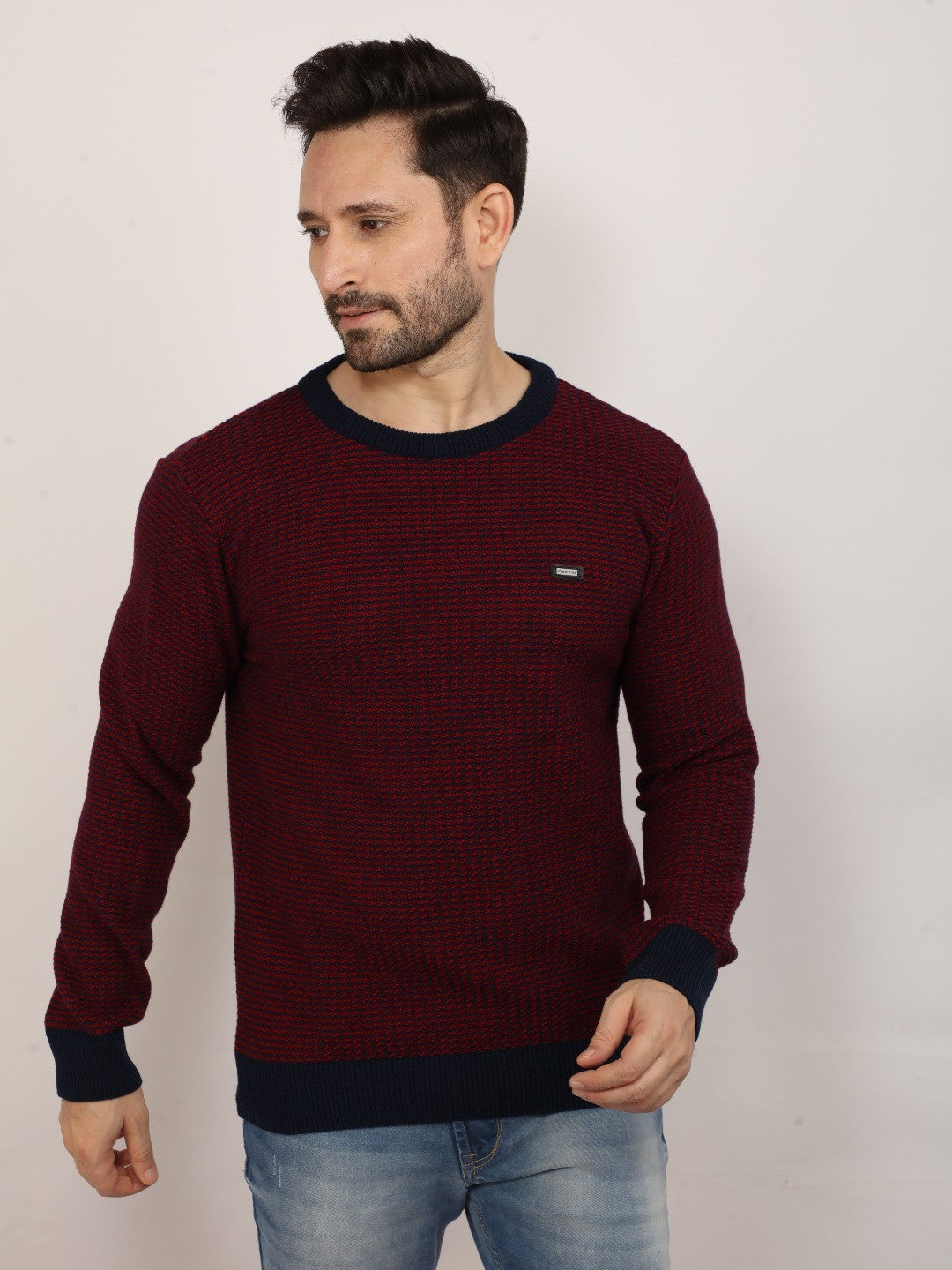 Red Jacquard Sweater