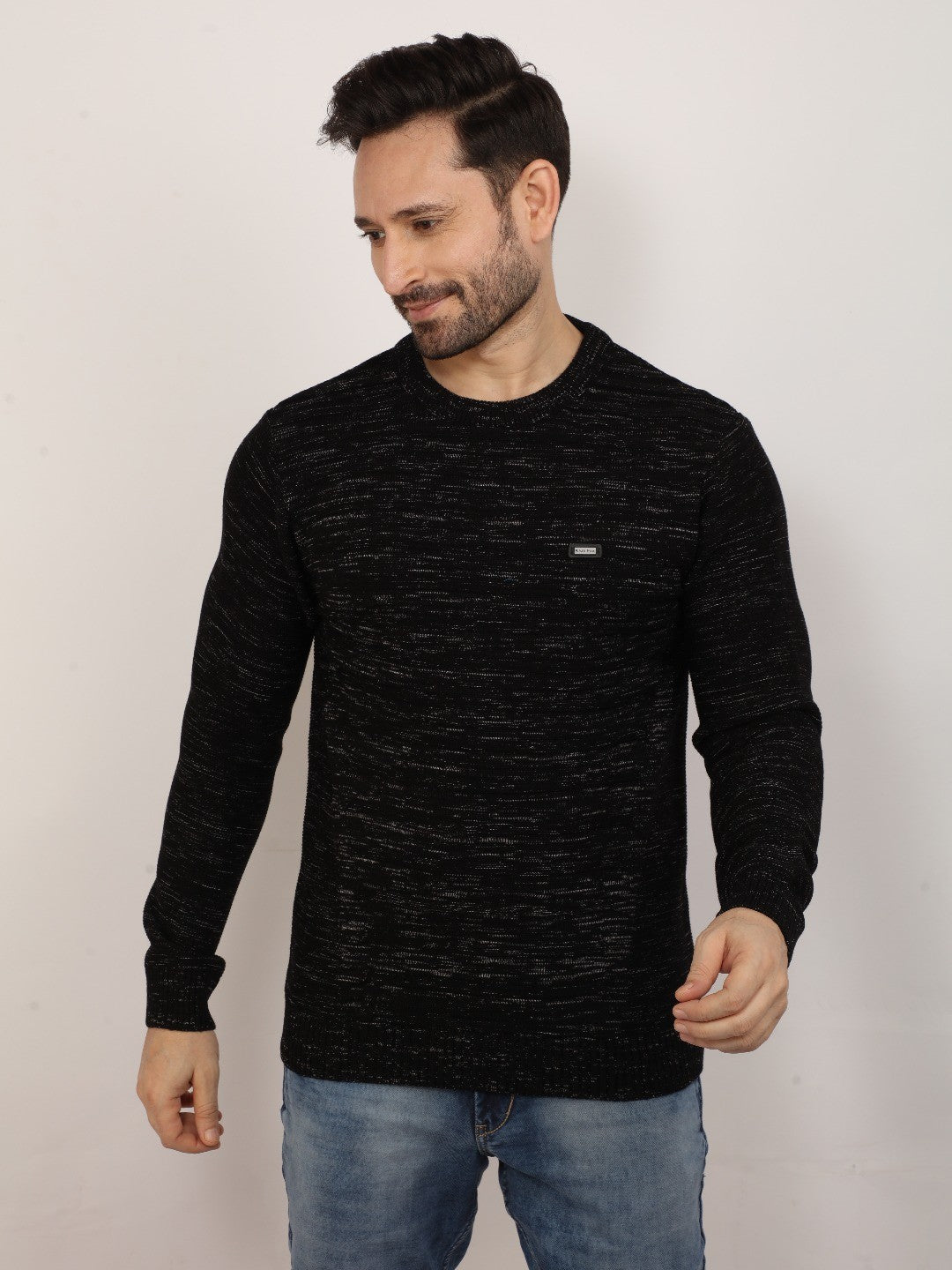 Black Jacquard Sweater