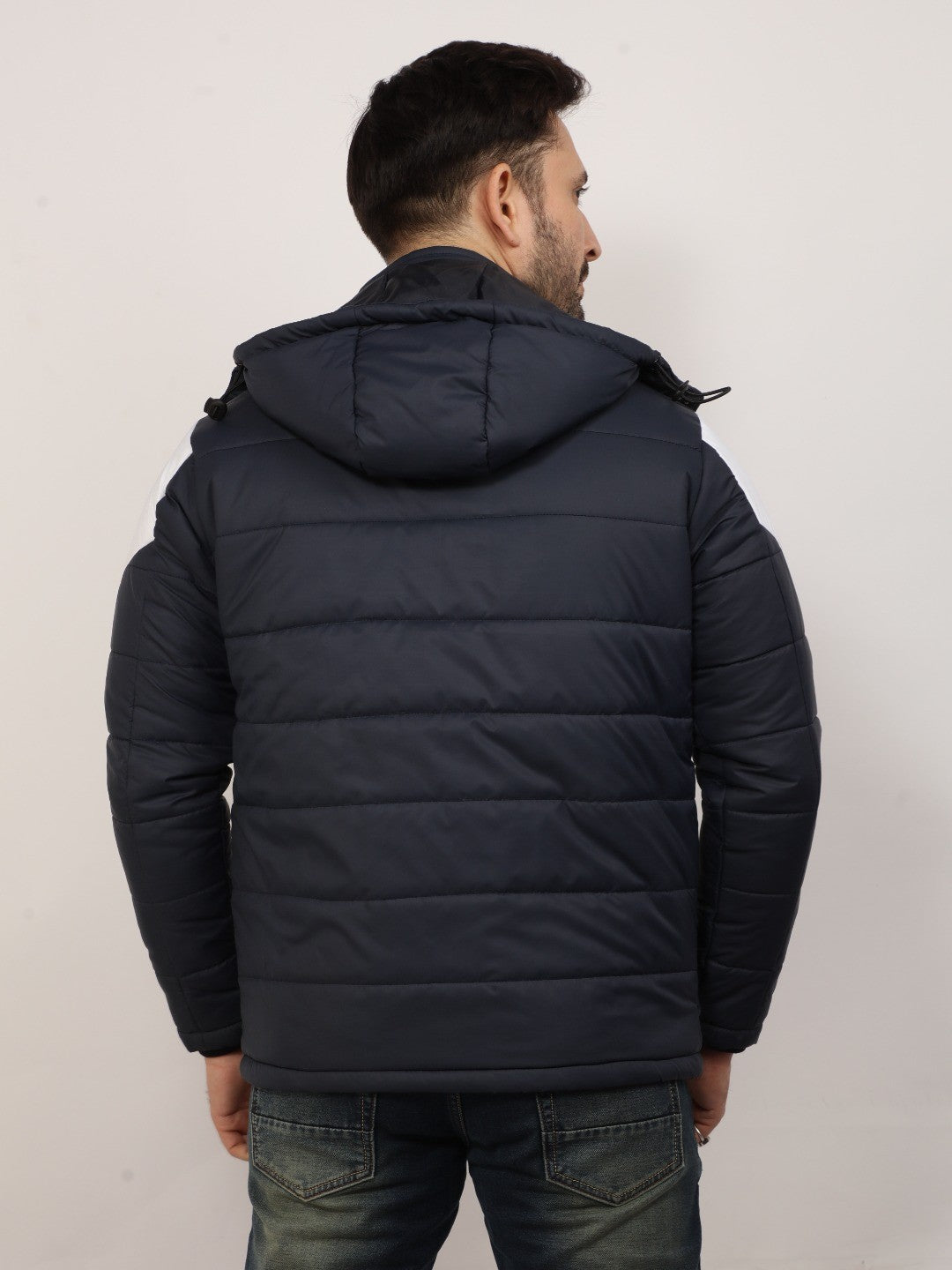 Navy Solid Hood Jacket