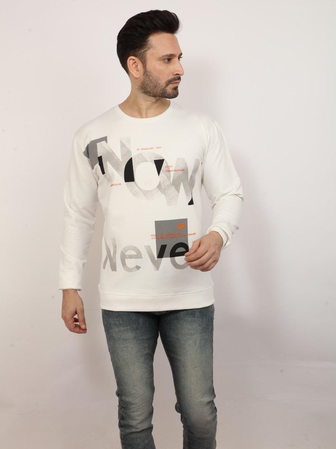 White Printed Sweatshirt