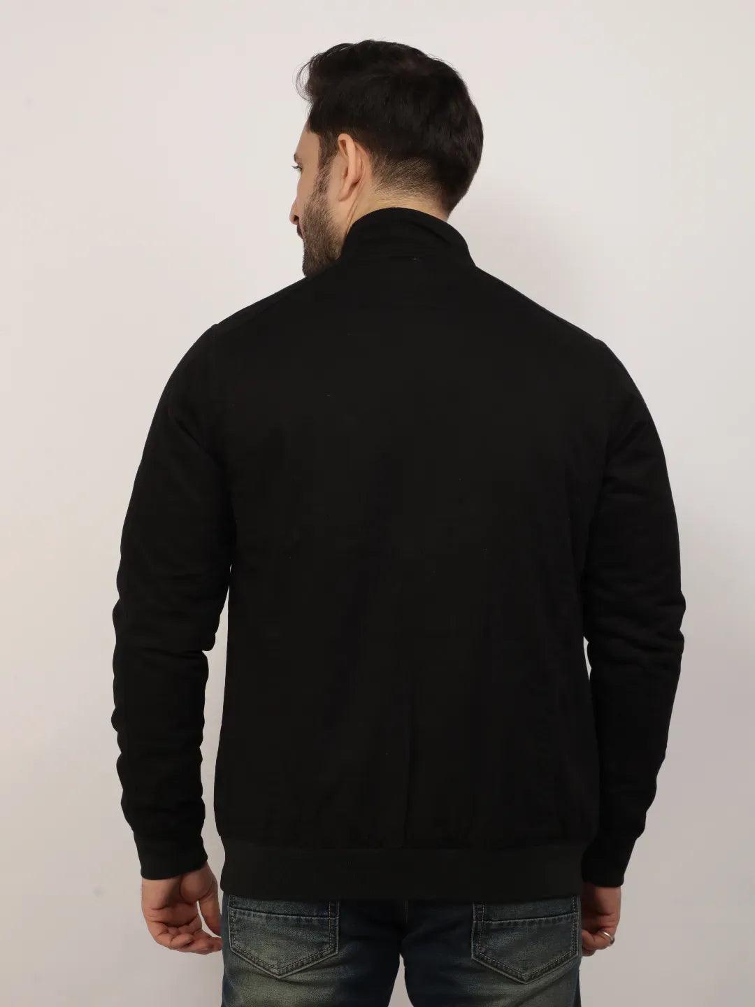 Black Solid Band Jacket