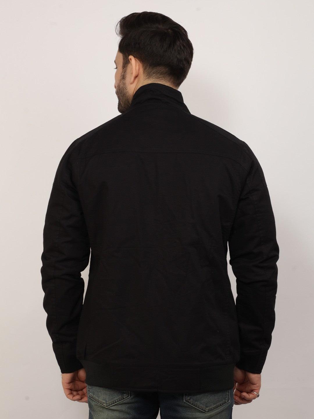 Black Solid Band Jacket