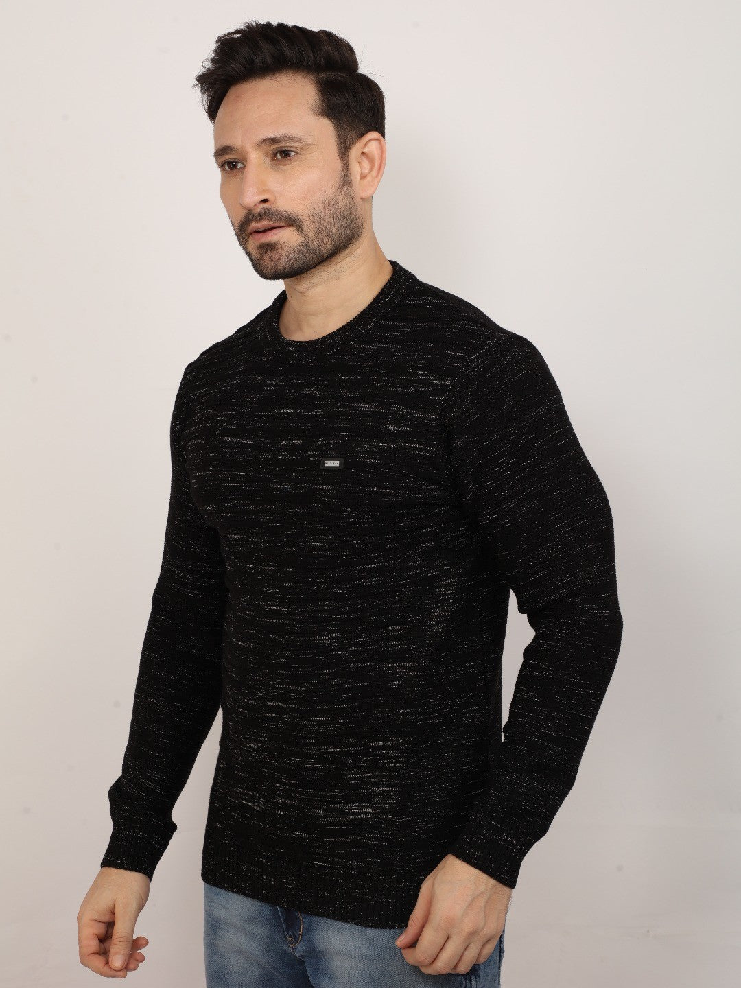 Black Jacquard Sweater