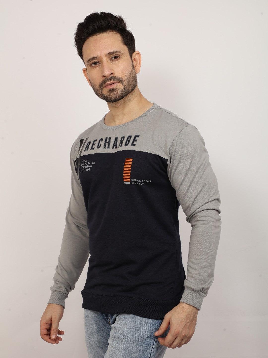 Grey Printed Sweatshirt