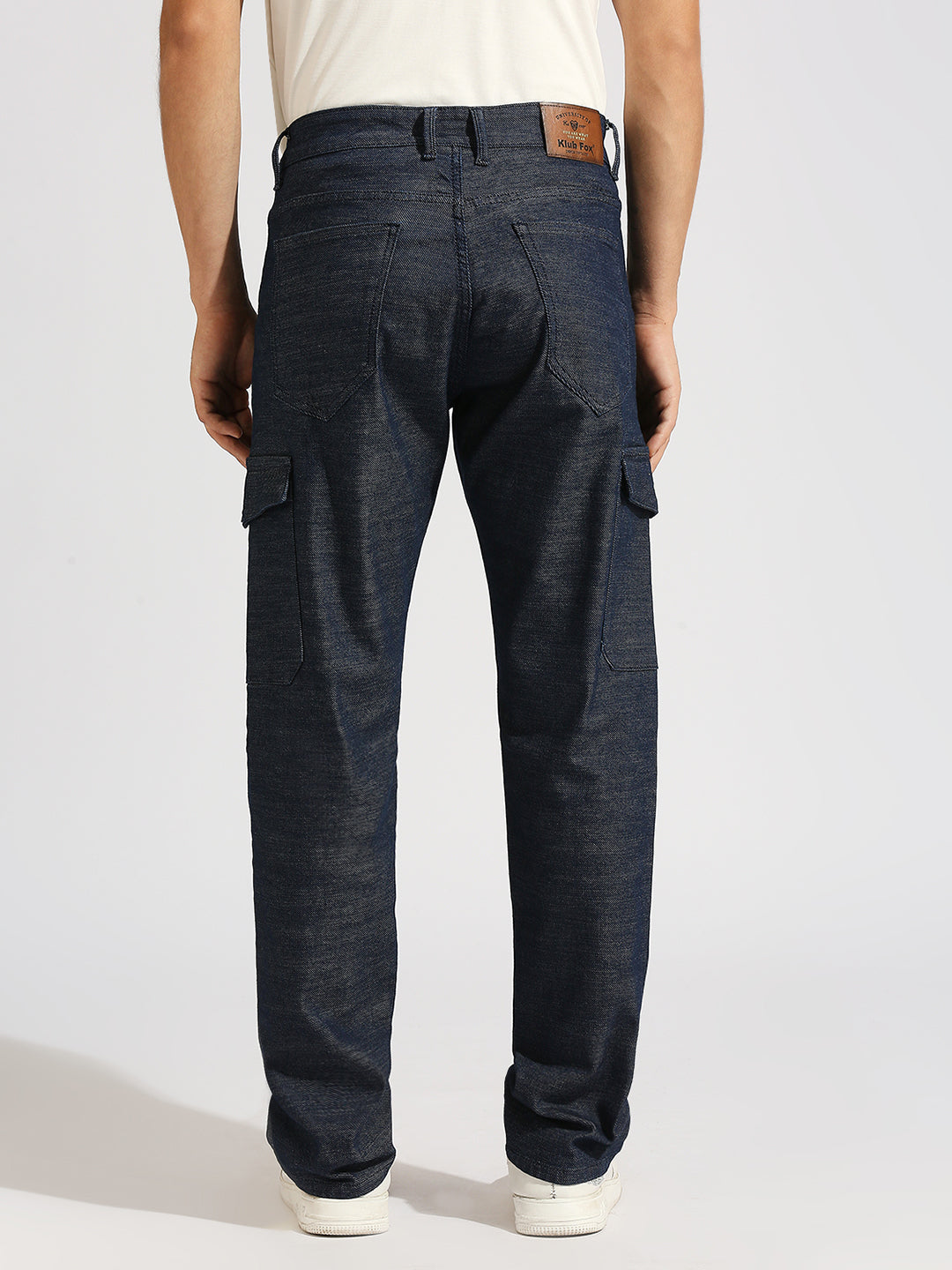 Indigo Raw Slim Fit Cargo Jeans