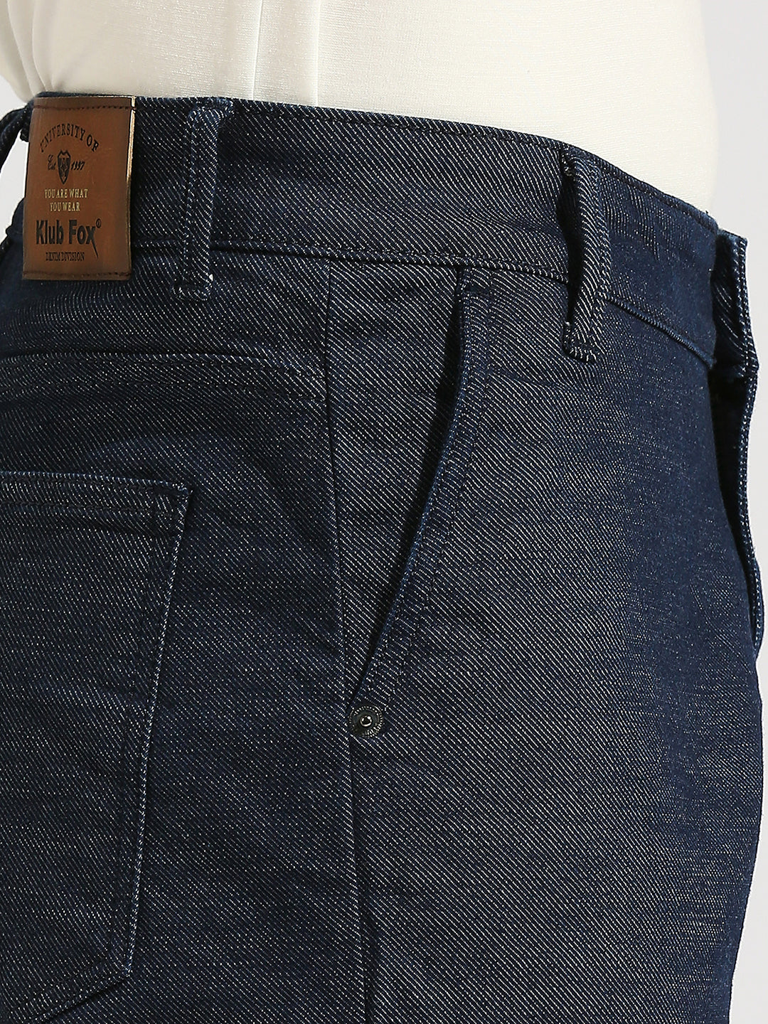 Indigo Raw Slim Fit Cargo Jeans