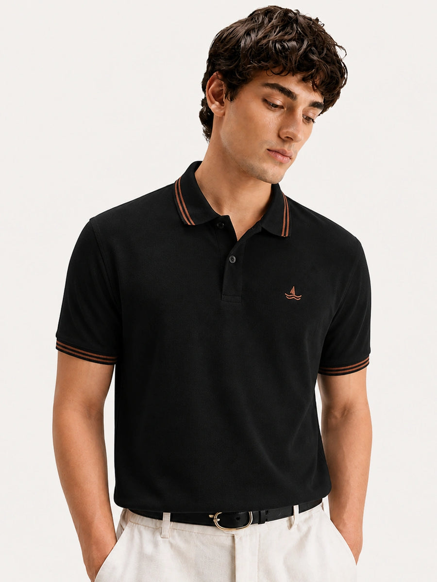 Black Selfmade Polo T-Shirt