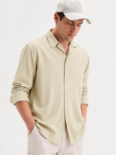 Beige Textured Shirt