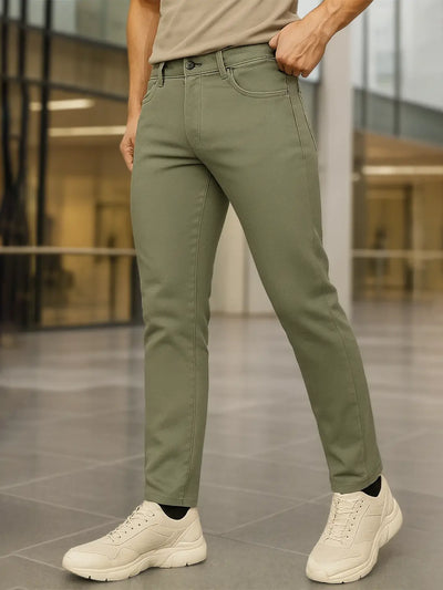 Stretchable Olive Skinny Fit Jeans