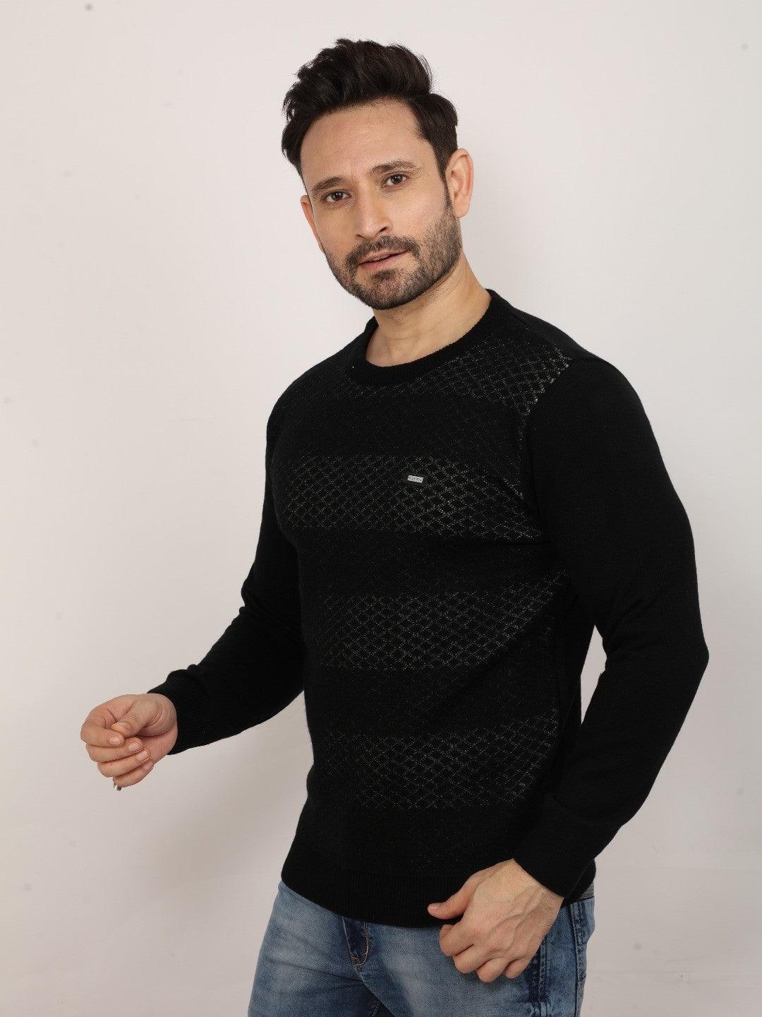 Black Jacquard Sweater