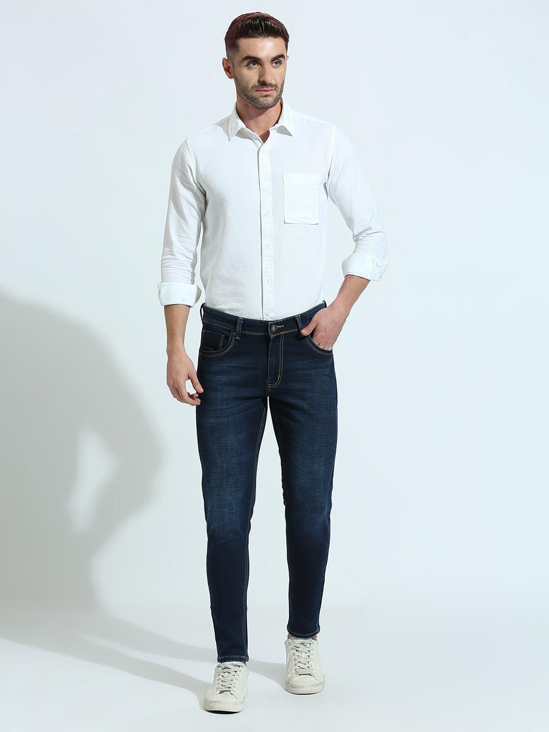 Admiral Blue Cloud Ankle Fit Jeans
