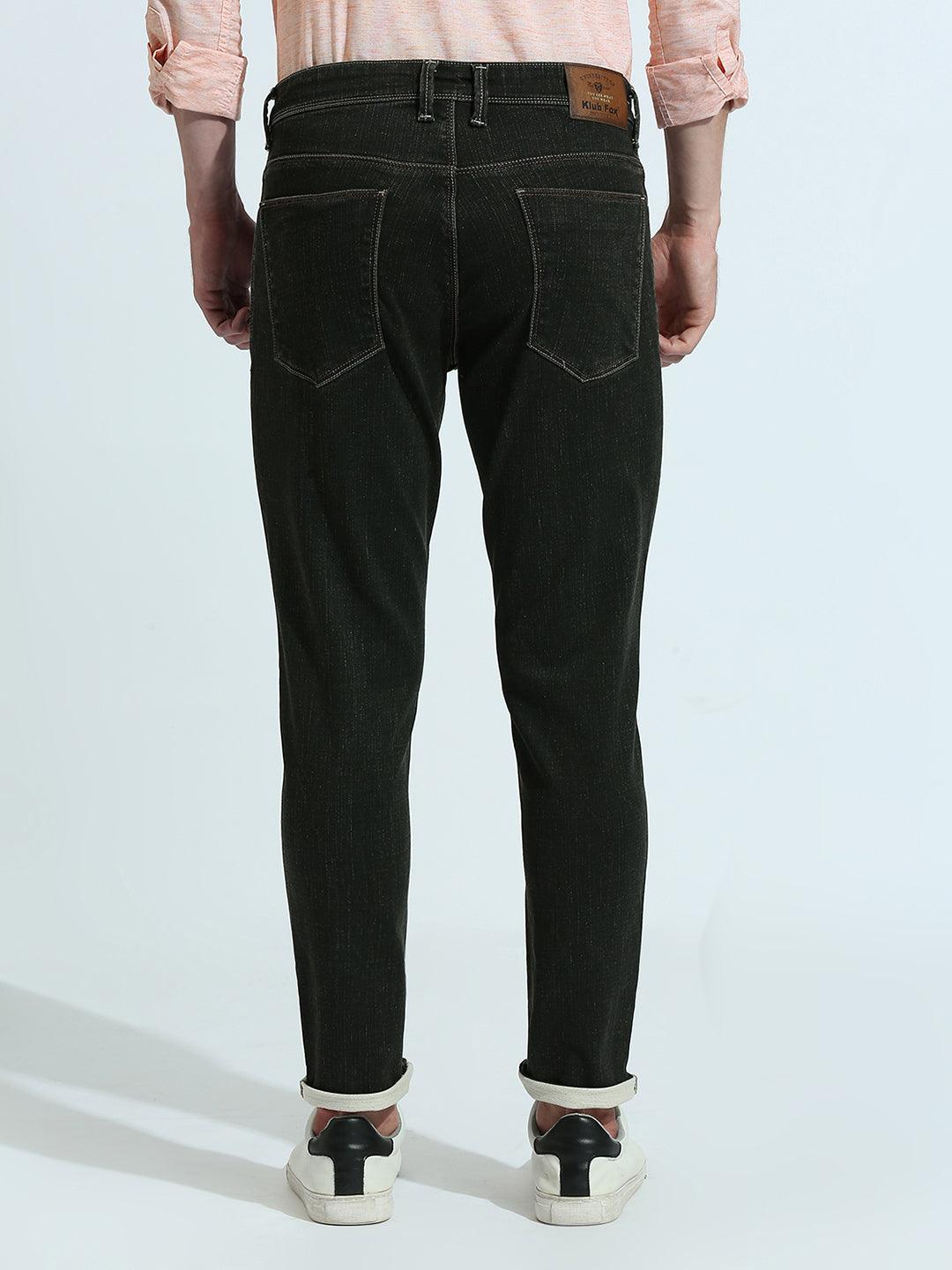 Phantom Black Stretchable Ankle Fit Jeans