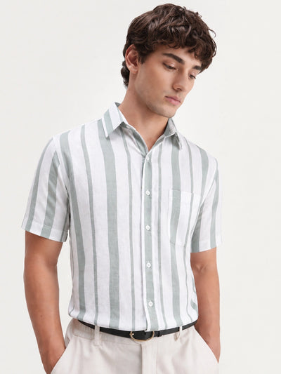 Green Printed Shirt