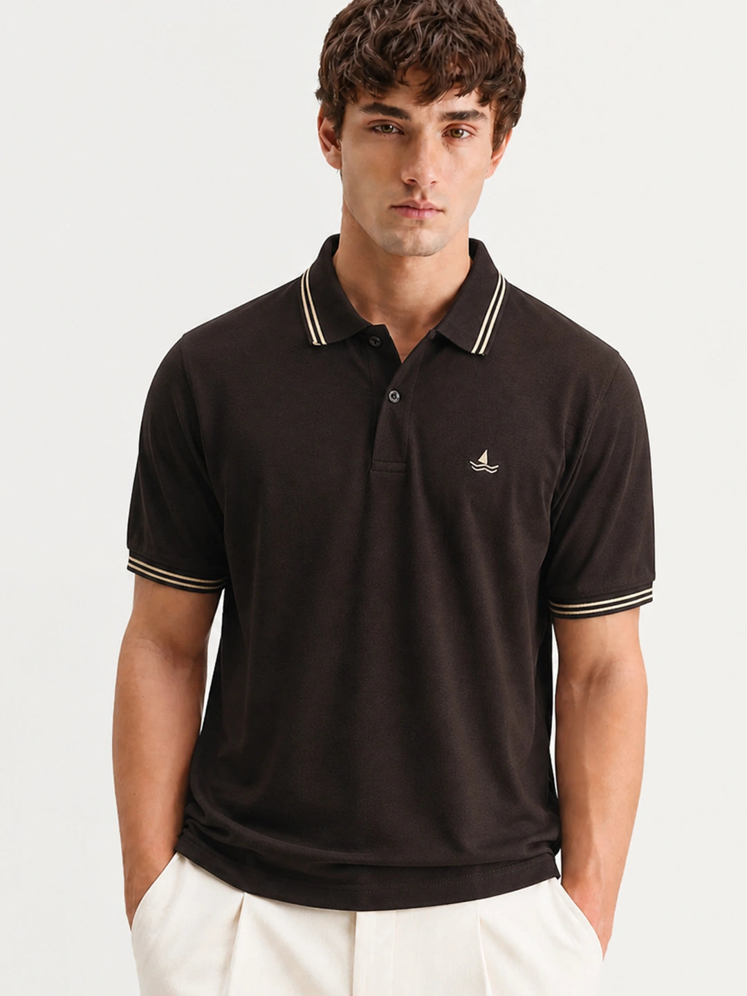 Coffee Selfmade Solid Polo T-Shirt