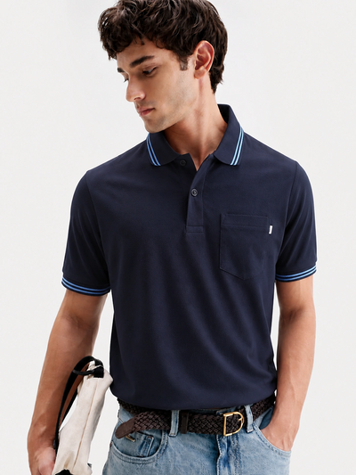 Navy Pocket Polo T-Shirt
