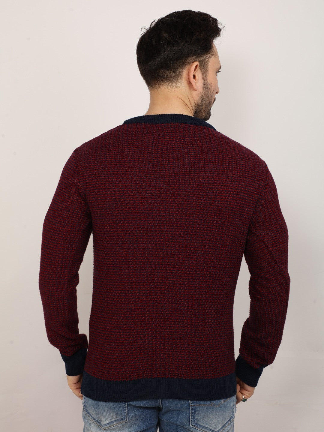 Red Jacquard Sweater