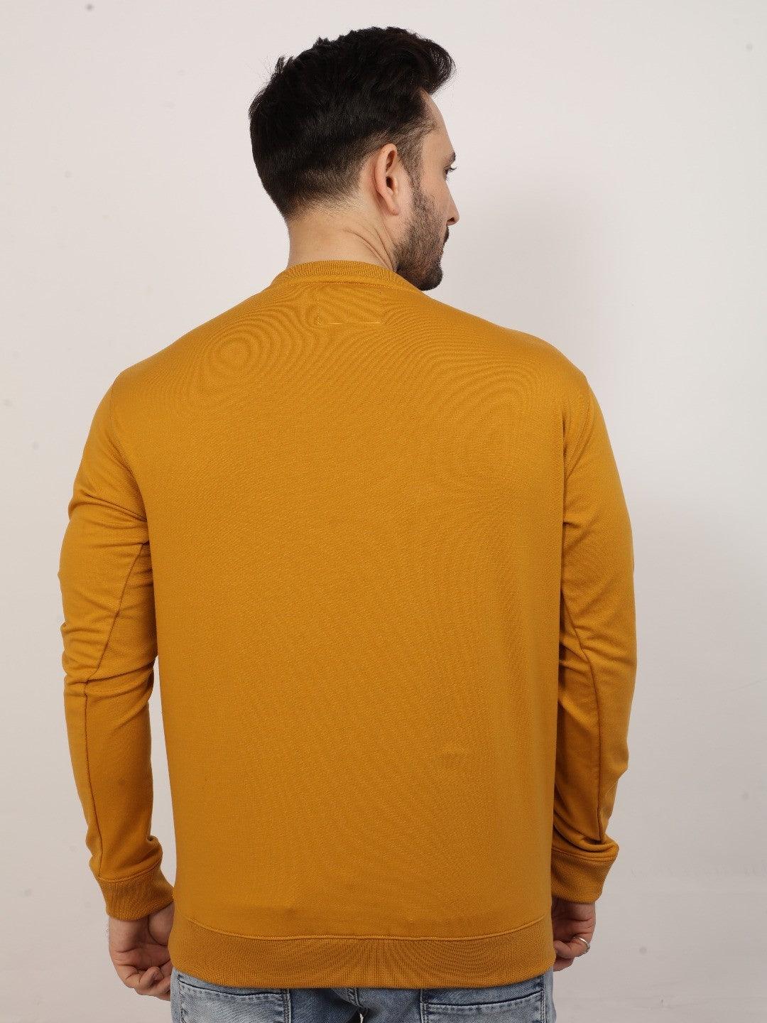 Mustard Printed Sweatshirt